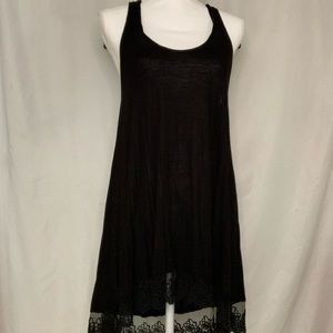 Black Dress w/ Lace Flower Detail